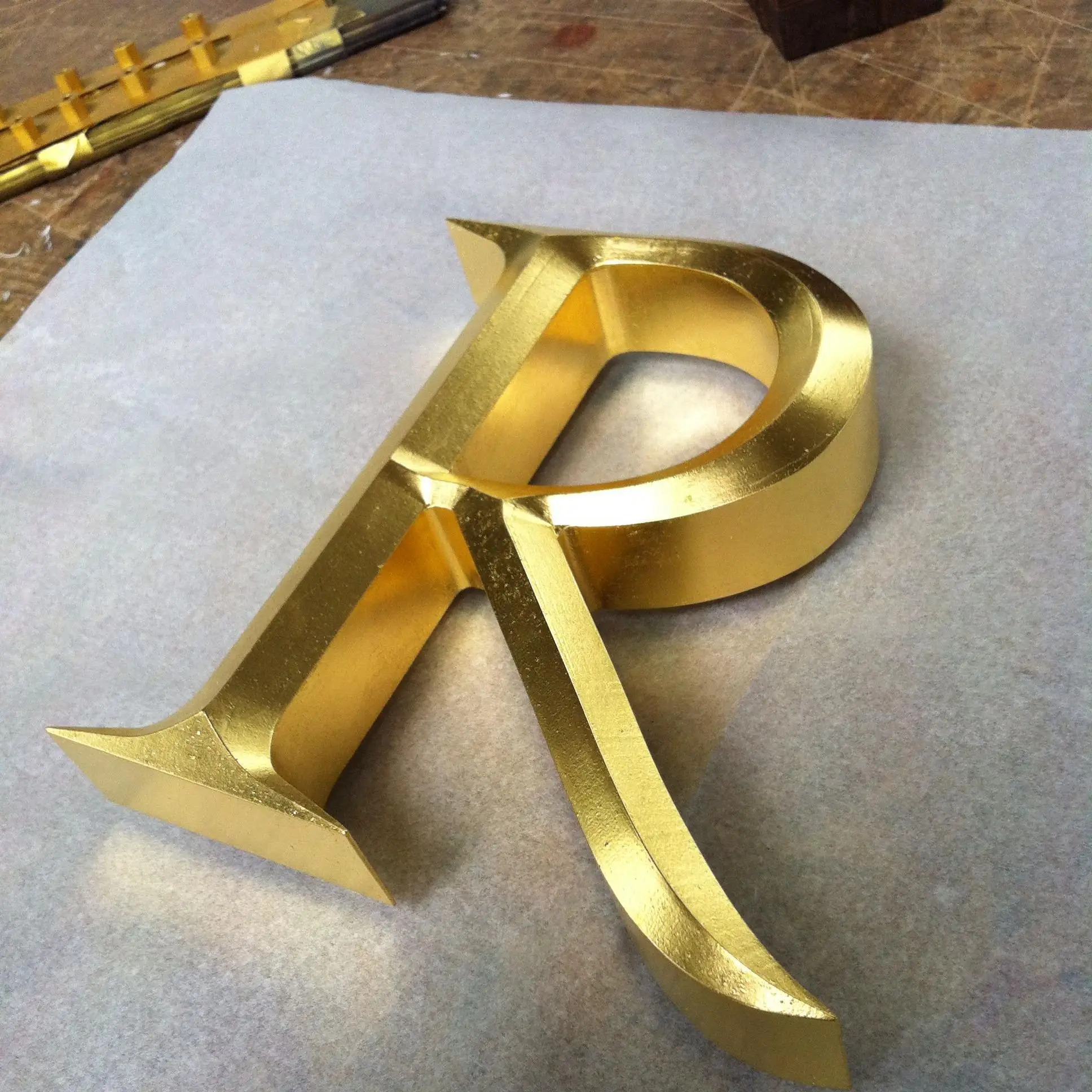 Custom Indoor Outdoor Mirror Polished Gold Color Stainless Steel Letter 3D Metal Alphabet Letters For Store