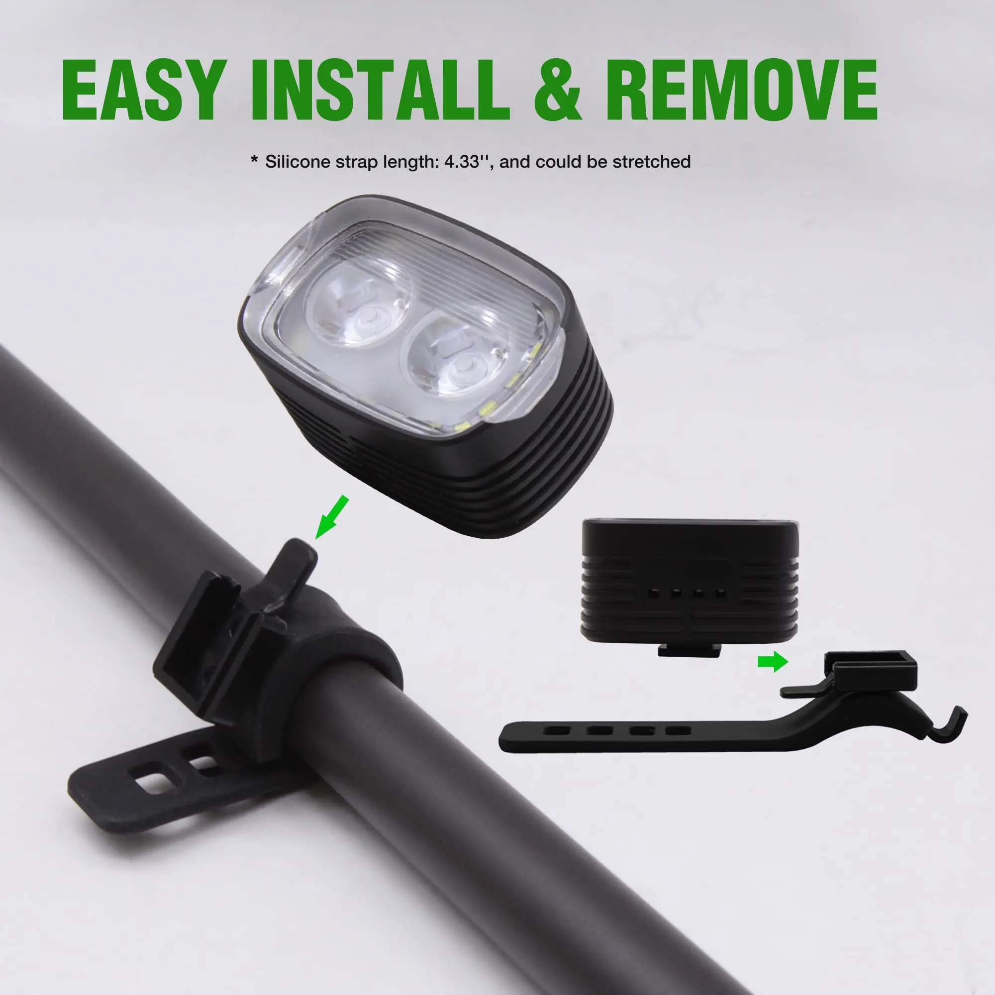 UMIONE Bicycle Light Emitting USB Rechargeable Headlight 350 Lumens Bike Accessories Light Emitting Diode Bike Front Flashlight