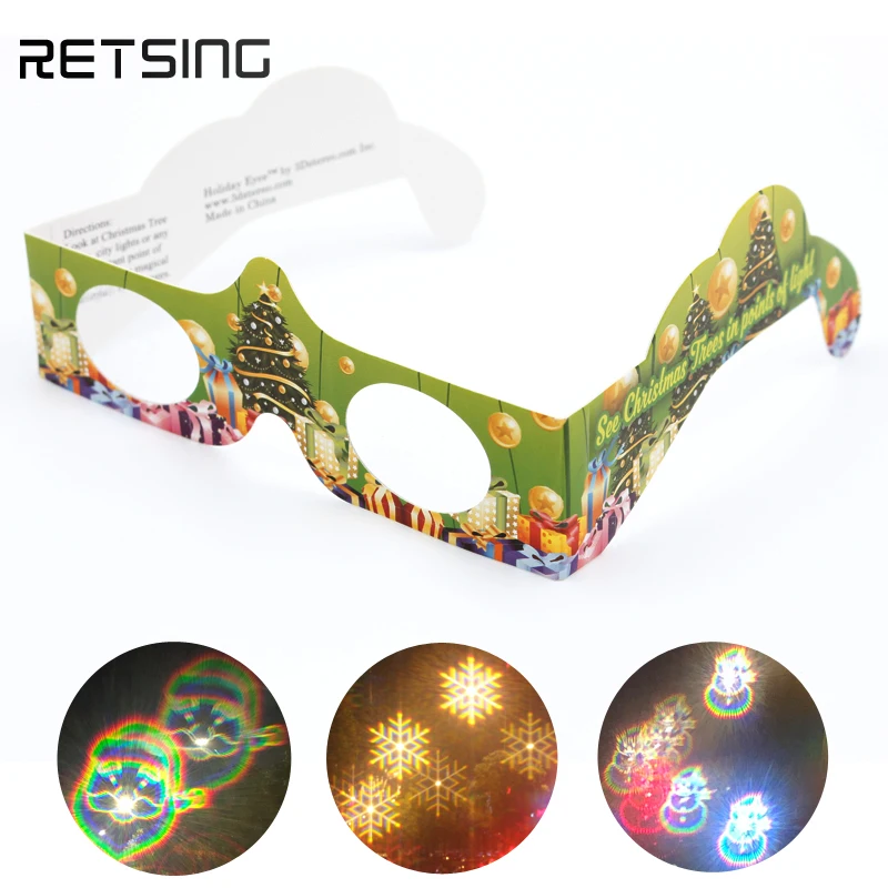 Personalized 3d glasses paper fireworks for funny party firework diffraction glasses effect
