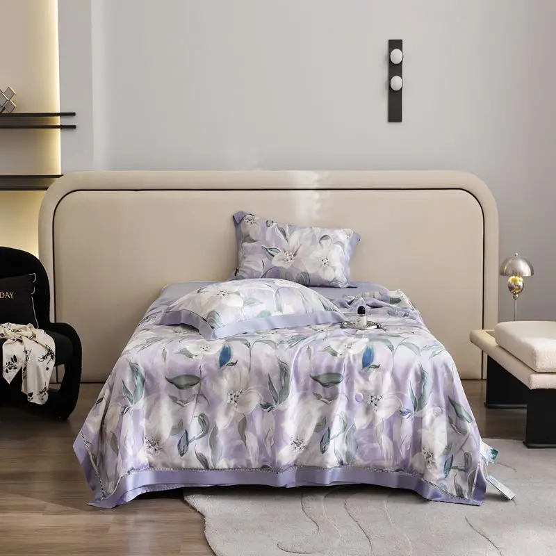 Sndon Summer Lightweight Breathable Cool 100% Tencel Summer Comforter Customizable Bedding Sets