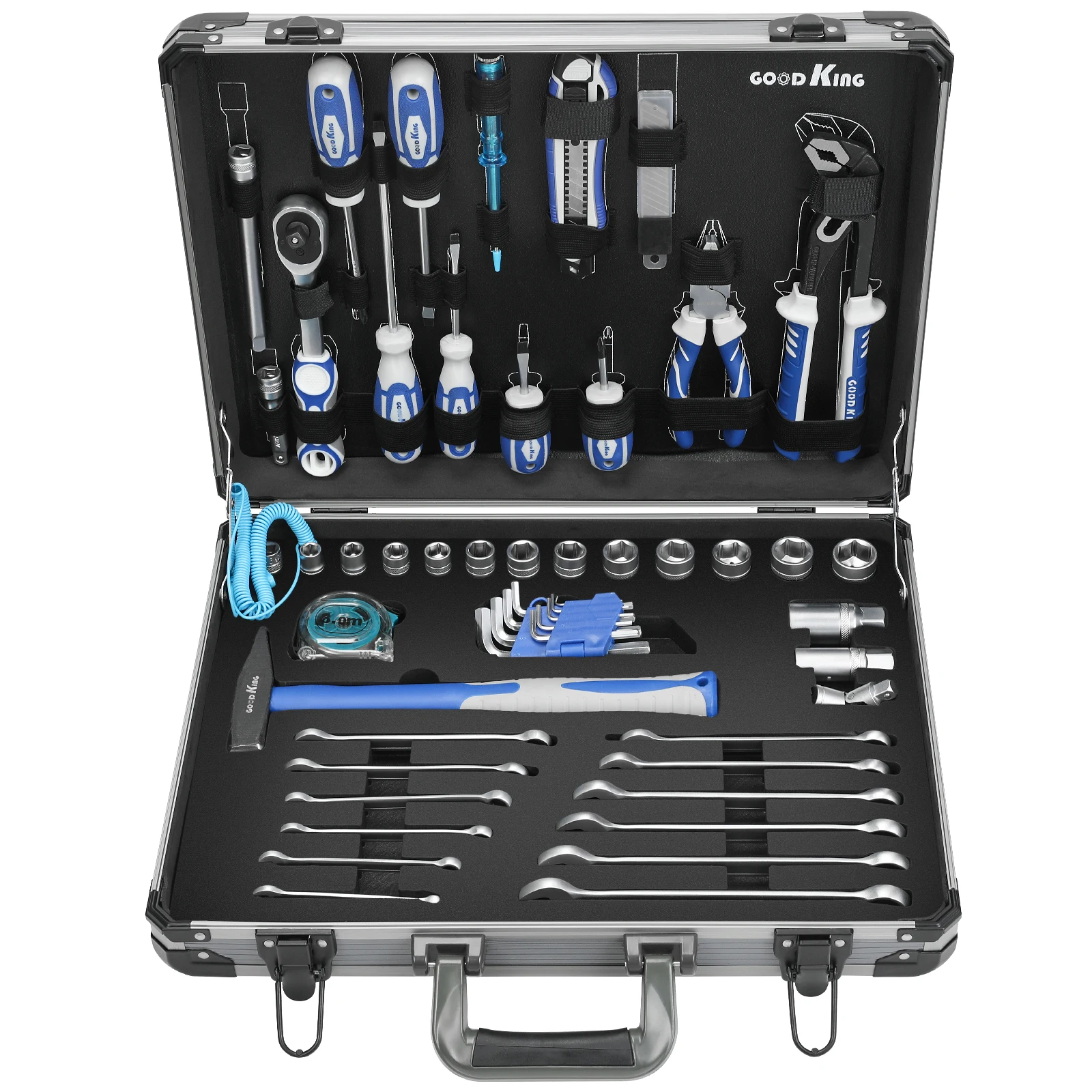 64 pcs High quality Aluminum Case Household Tools ToolBox Set  for auto repair