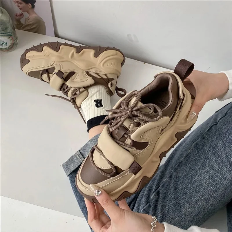 Dropshipping High Quality Black Sneakers for Women and Ladies Sneakers Wholesale Price Casual Shoes Chunky Sneakers Women