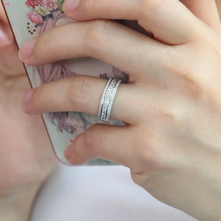 Hot Selling Sterling silver 925 jewellery ring unisex turkish silver 18k white wedding men rings