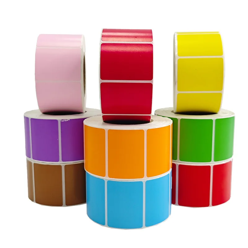 Milestone Adhesive Direct Thermal Paper Label Roll Color Circle Clear Thermal Transparent Holographic Christmas Sticker Label