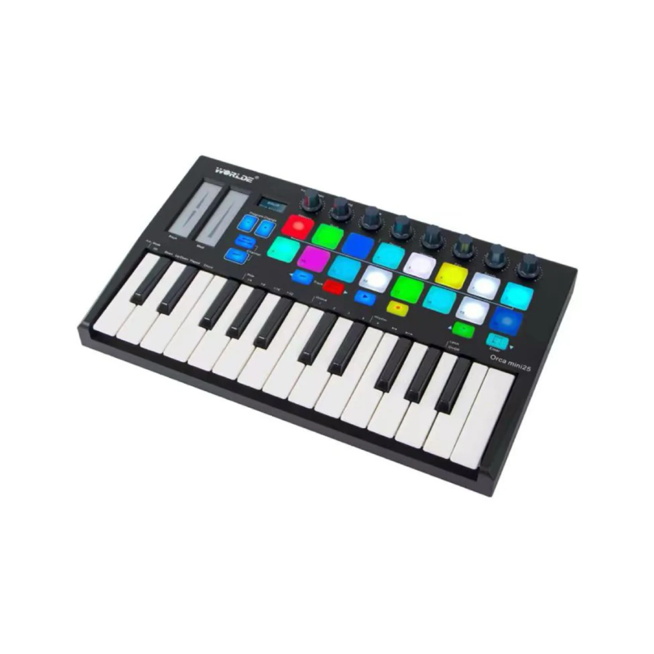 Wrolde Orca Mini25 Midi клавиатура контроллер 25 клавиш usb цифровая аудио музыкальная студия пианино для музыкальных инструментов оптом