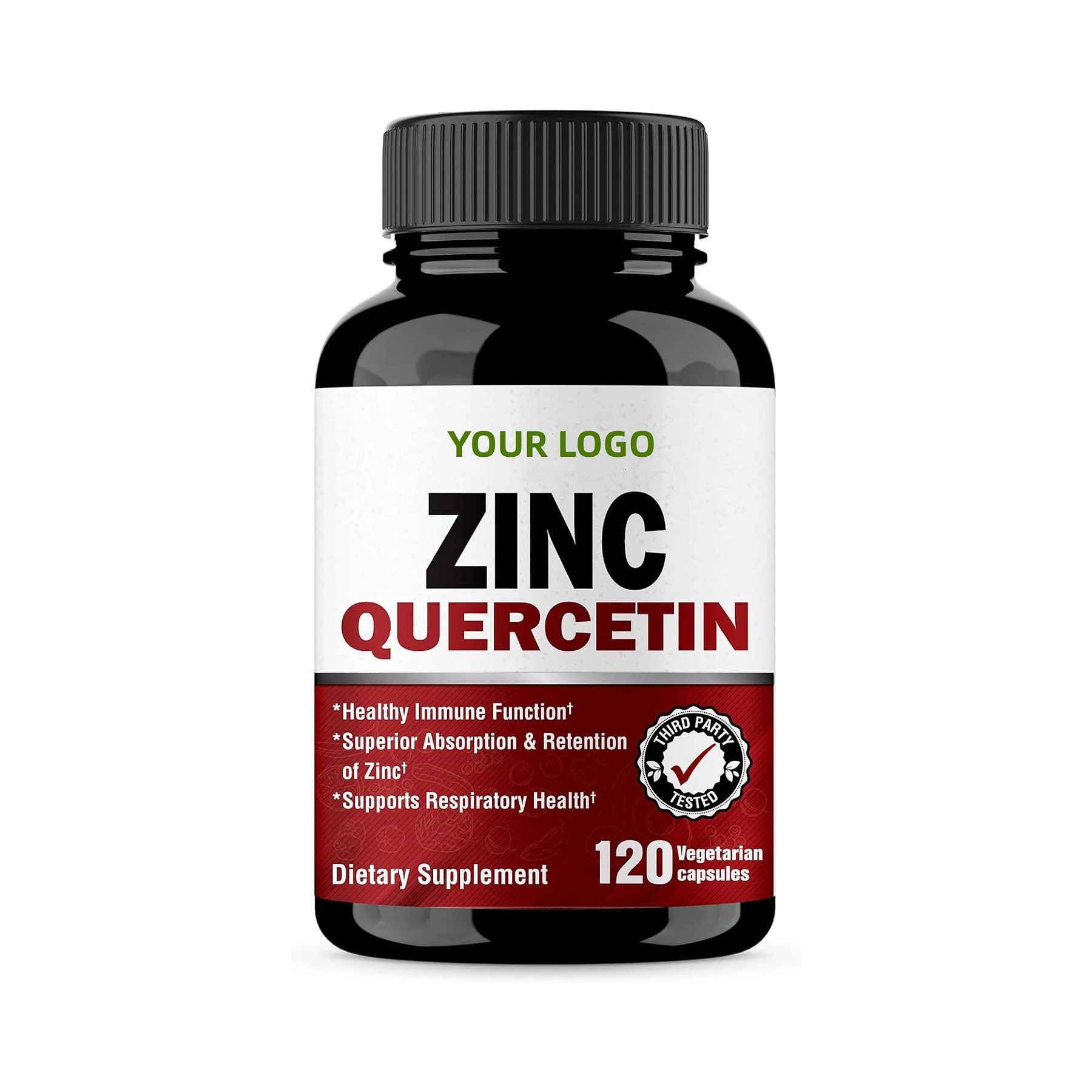 Manufacturer Zinc Quercetin 120 Vegetarian Capsules Zinc Supplements for Antioxidant Immune Support Zinc for Men and Women OEM