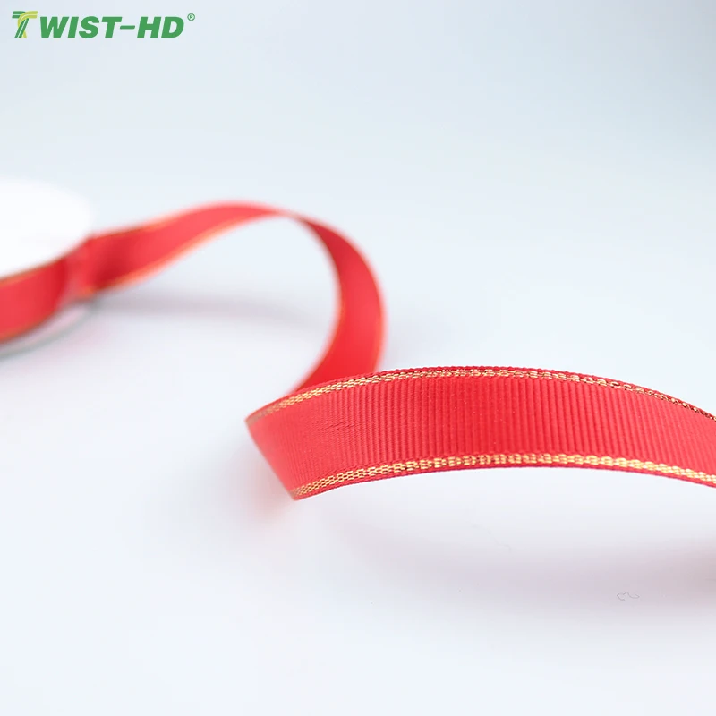 Colorful Gift Decoration Ribbon With Golden Line Curling Balloon Ribbon Bouquet Decorative Plastic PP Ribbon Rolls