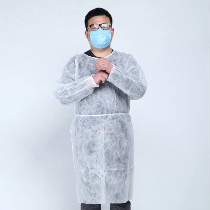 Aeofa Disposable isolation clothing non woven surgical clothing dust proof anti liquid splash experimental clothing PP