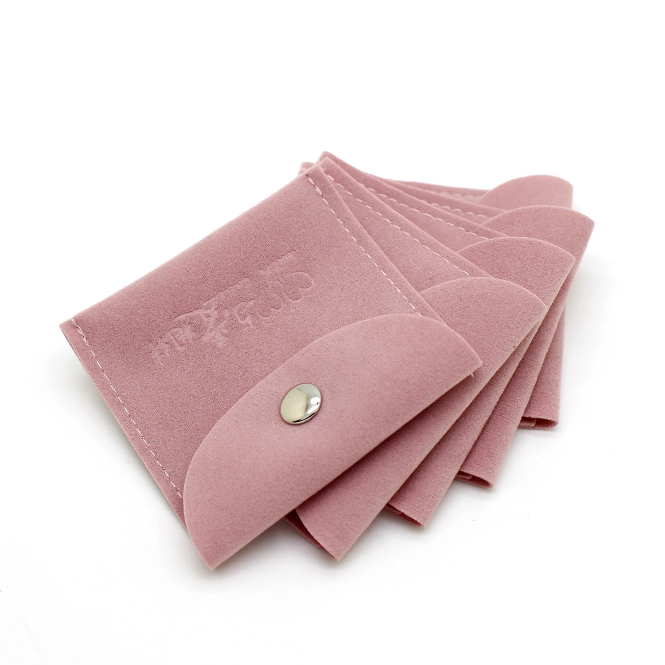 Luxurious Pink Jewellery Pouch Bag With custom packaging jewelry bag velvet