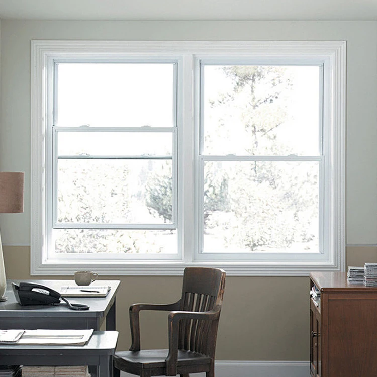 Residential double hanging window pvc single hanging window vertical up and down sliding window