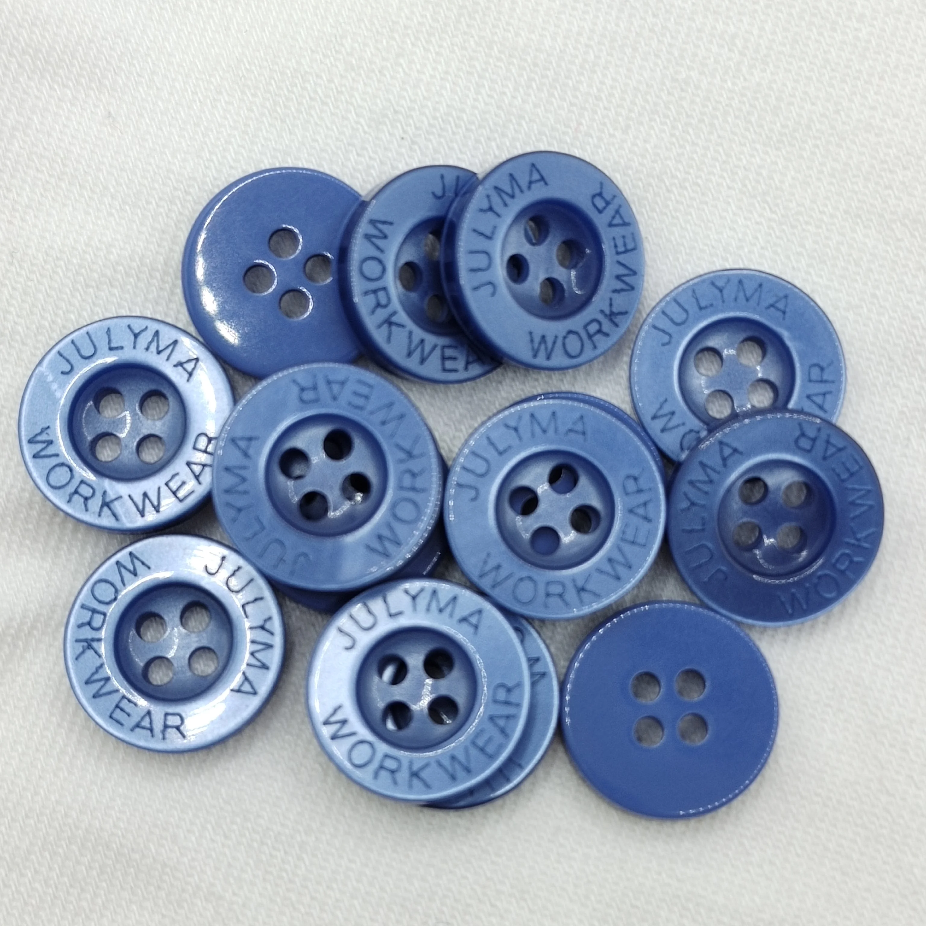 Custom Made Plastic Buttons 4 Holes 15mm Round Clothes Button
