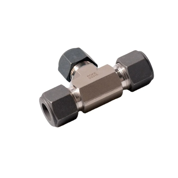 SS316 нержавеющая сталь дюймовый один наконечник тройник компрессионные трубные фитинги гидравлические