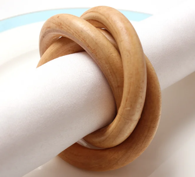Wooden Napkin Holders,Serviette Rings Bulk for Party Decoration,Dinning Tablet Tabletop