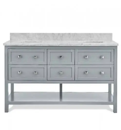 Customized Size Floor Units Grey Wood Natural Marble Washbasin Bathroom Cabinet washbasin for bathroom