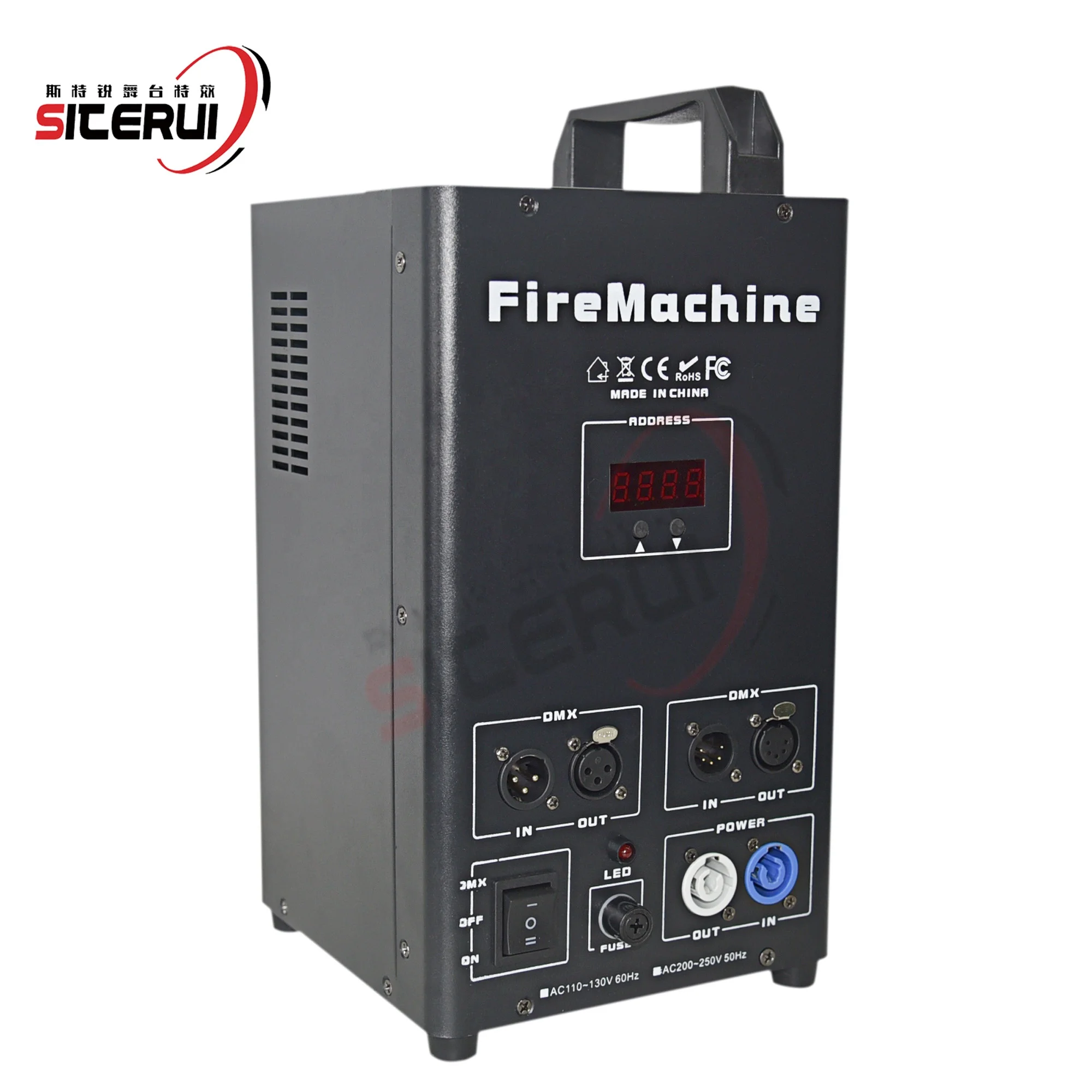 SITERUI 180w single head flame machine,hot sell dmx one way fire machine,fire jet machine for stage performances and bars