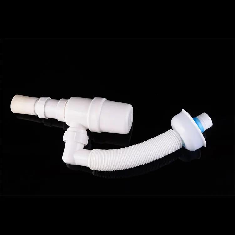 Siphon Deodorant Pvc Plastic Bathroom Washbasin Flexible Drain Pipe Sink Hose Waste Pipe
