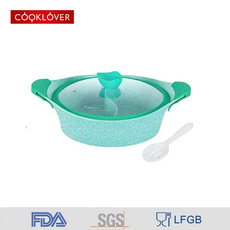  Литое Алюминиевое антипригарное керамическое покрытие cooklover 30 см Индукционное дно Shabu горячий