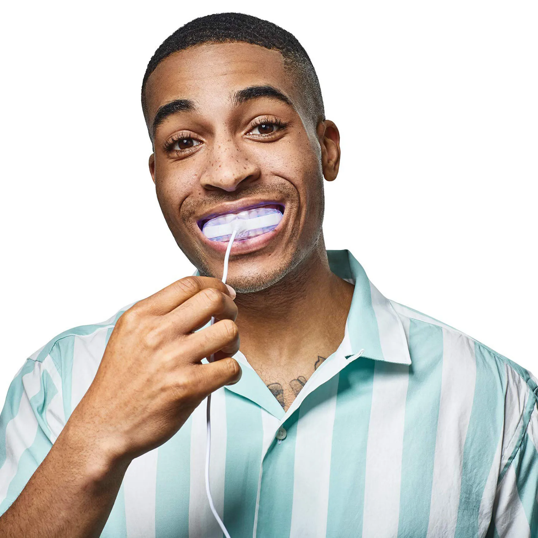 At Home Use 2021 Uv Teeth Whitening Kit Private Logo Dropshipping Professional Tooth Teeth Whitening Led Kit