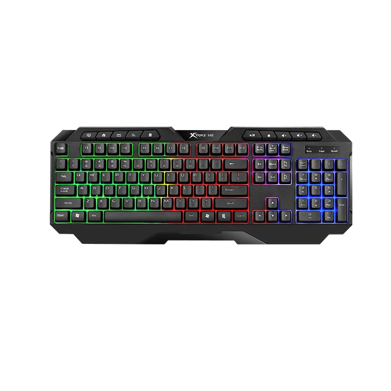 XTRIKE ME teclado gamer laser keyboard with backlight KB-306 with 10 multimedia keys gaming keyboard