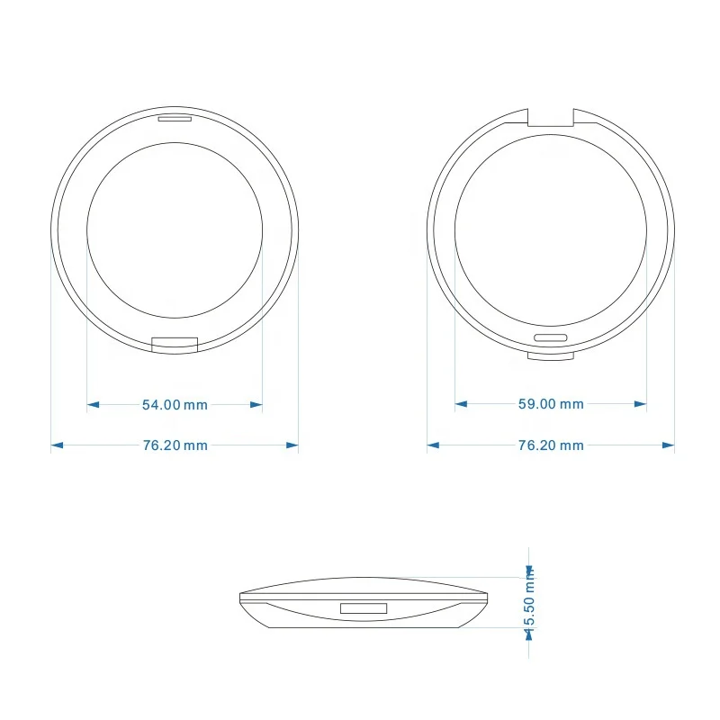 LZ Pack 100pcs 59MM Pan Round Metallic Gold Luxury Face Compact Pressed Powder Case Private Label Blusher Case