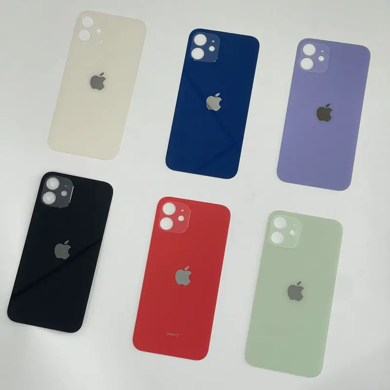 Задняя крышка с большим отверстием стекло логотипом для iPhone 8 8Plus X XR XS max SE 2020 11 12 13 Pro Mini замена