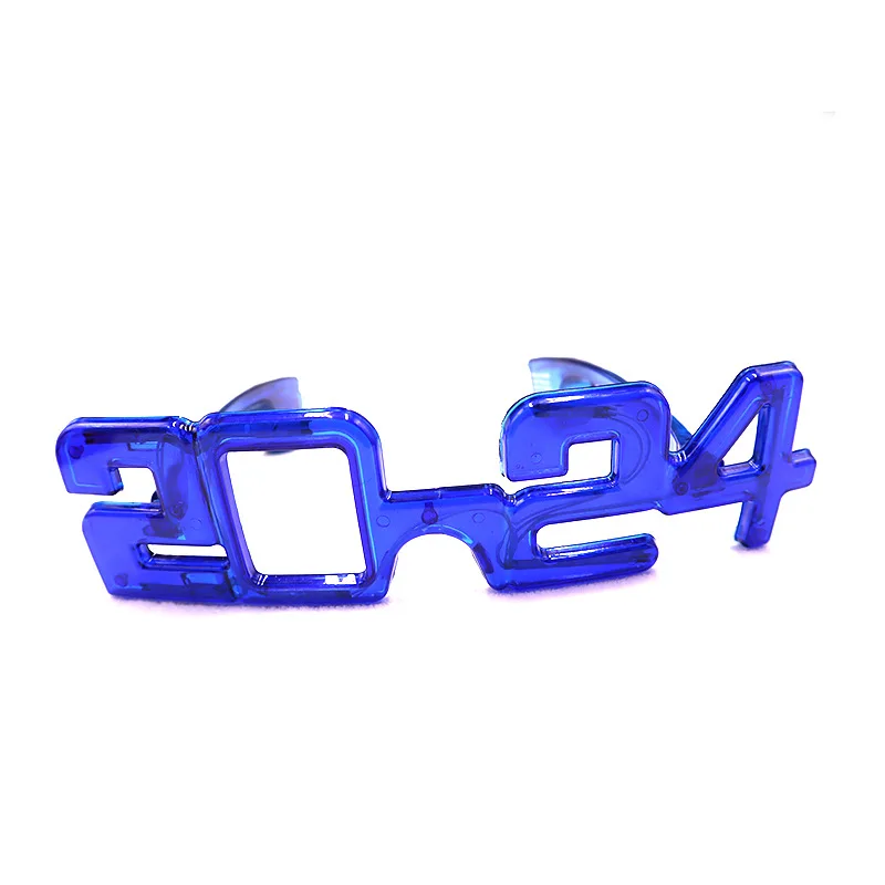 2024 New Year Eyeglasses 2024 Glow in the Dark Glasses LED Eyeglasses for 2024 New Year Eve Party Decorations