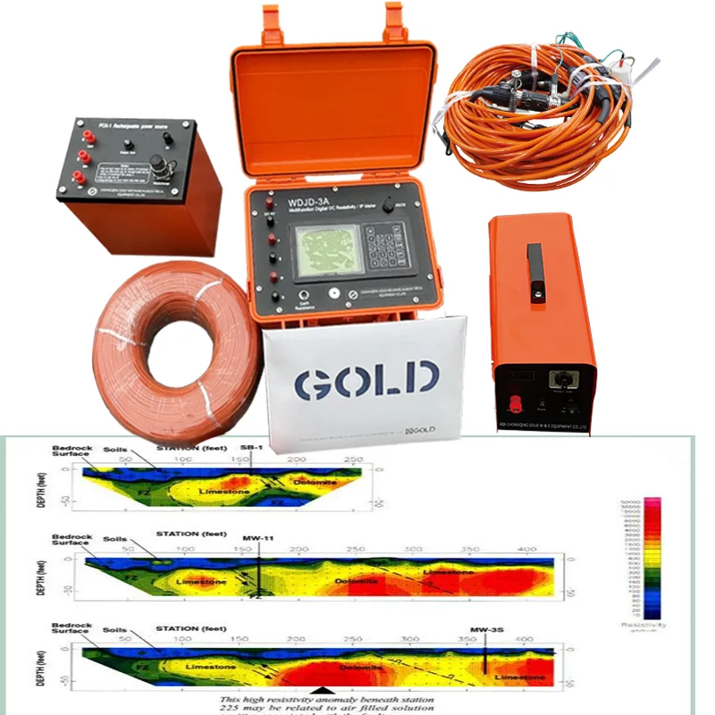 High precision 2/3D Multi-Function Digital DC Res & IP Meter Mapping Imager for Undground Water Detector