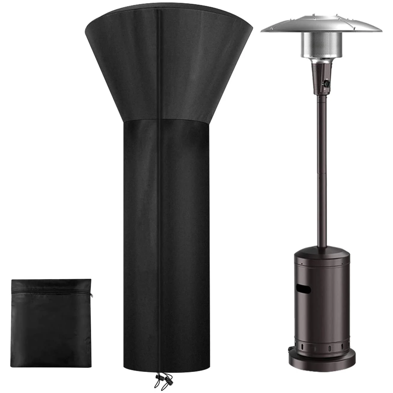 Ткань Оксфорд 210D с полиуретановым серебряным покрытием, водонепроницаемая нагревательная крышка патио