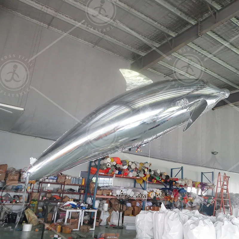 High Quality Inflatable dolphins balloon drone remote control advertising dolphins flying balloon show