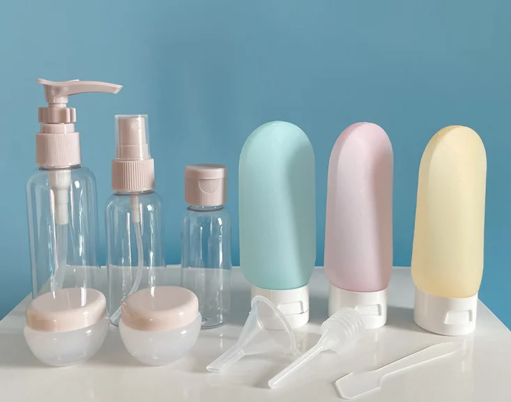 11 in 1 One Mini Travel Bottle Set for Cosmetic Packaging Plastic Container Kit Bottles