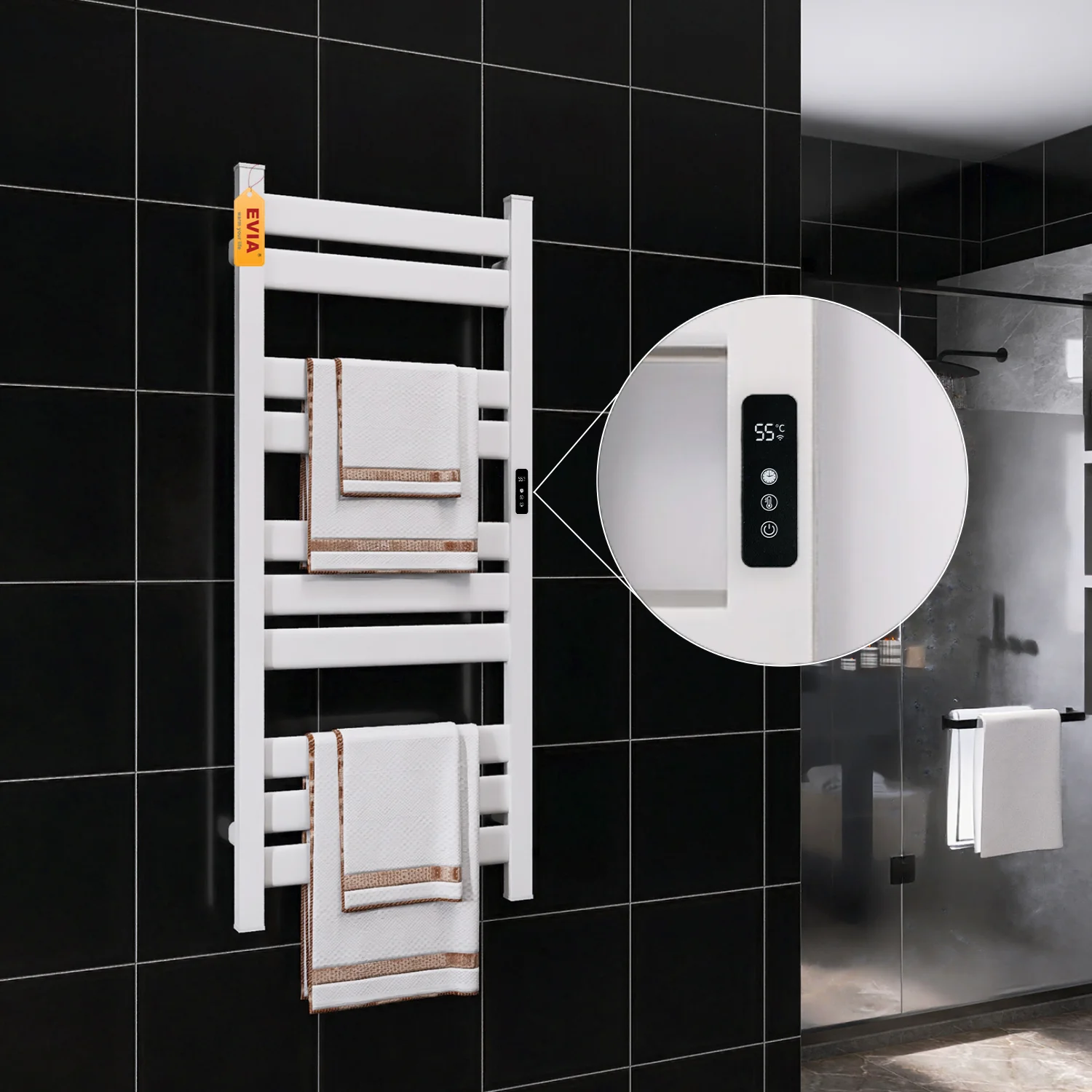 EVIA 190W Timer WIFI Smart Home Intelligent Bathroom Commercial  Electric Towel Dryer