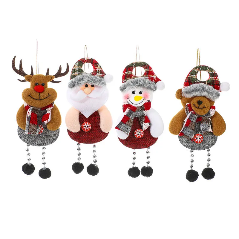 Merry Christmas Ornament DIY Xmas Gift Santa Claus Snowman Tree Pendant Hanging Decoration Home Happy New Year Christmas Elk