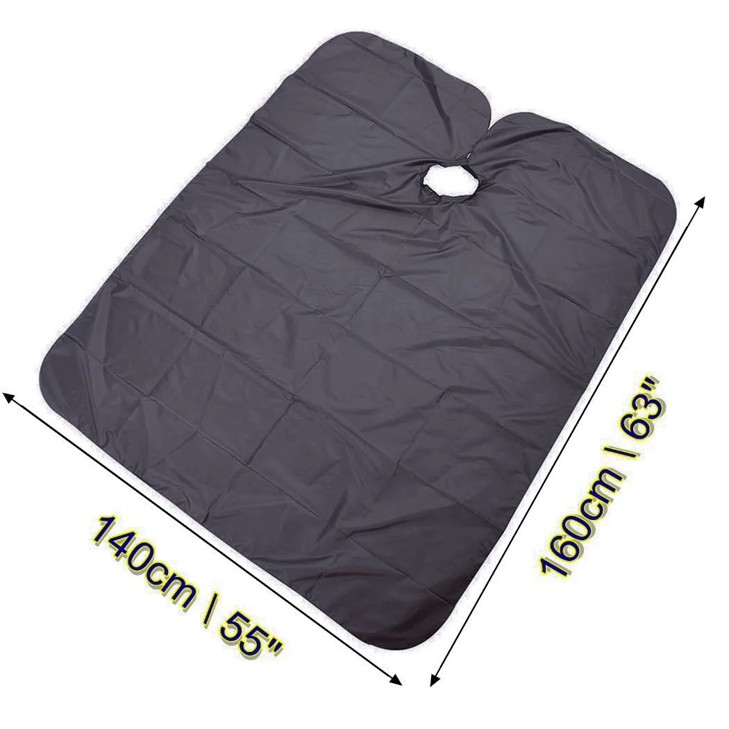 Cheap Price 140*160cm Polyester Pongee Beauty Salon Custom Logo Hair Cutting Barber Cape with Hook