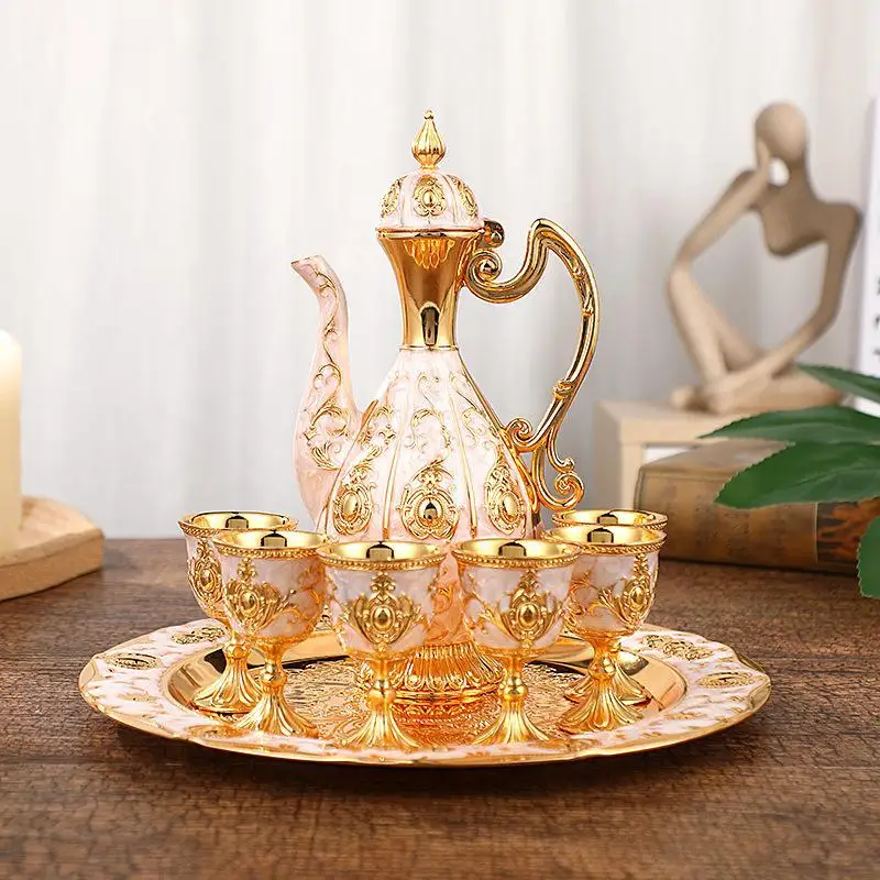 New European Pumpkin Wine Set Retro Luxury High-end Palace Style