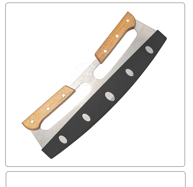 Pizza Scimitar Stainless Steel Pizza Cutter Semicircular Noodle Knife Baking Tool Pizza Shaker