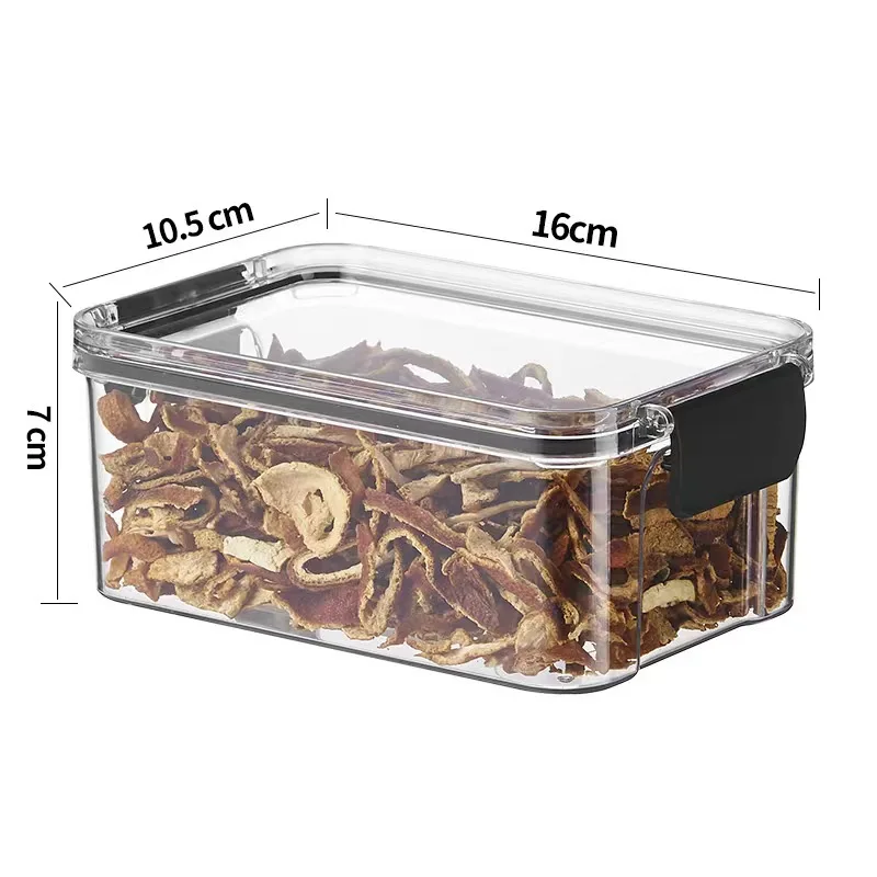 Sealed Lunch Box Refrigerator Food Storage Container Household Visible Lids Airtight Plastic Fruit Salad Bento Box for Kitchen