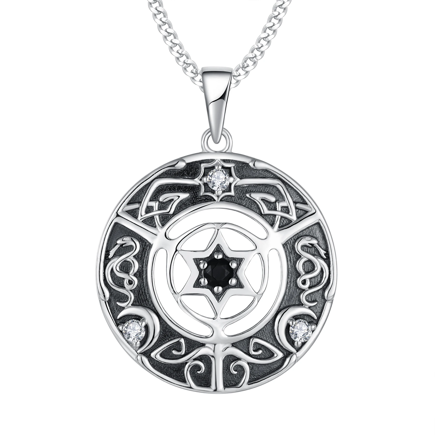 Yh Jewellery 925 Sterling Silver Vintage Celtic Knot Cross Pendant Necklace For Women Men