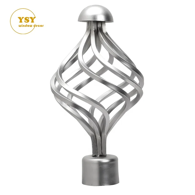 Window Curtain Rod Cap Finials Decorative Pole Finials End Caps Window Rod Stoppers 1.1inch