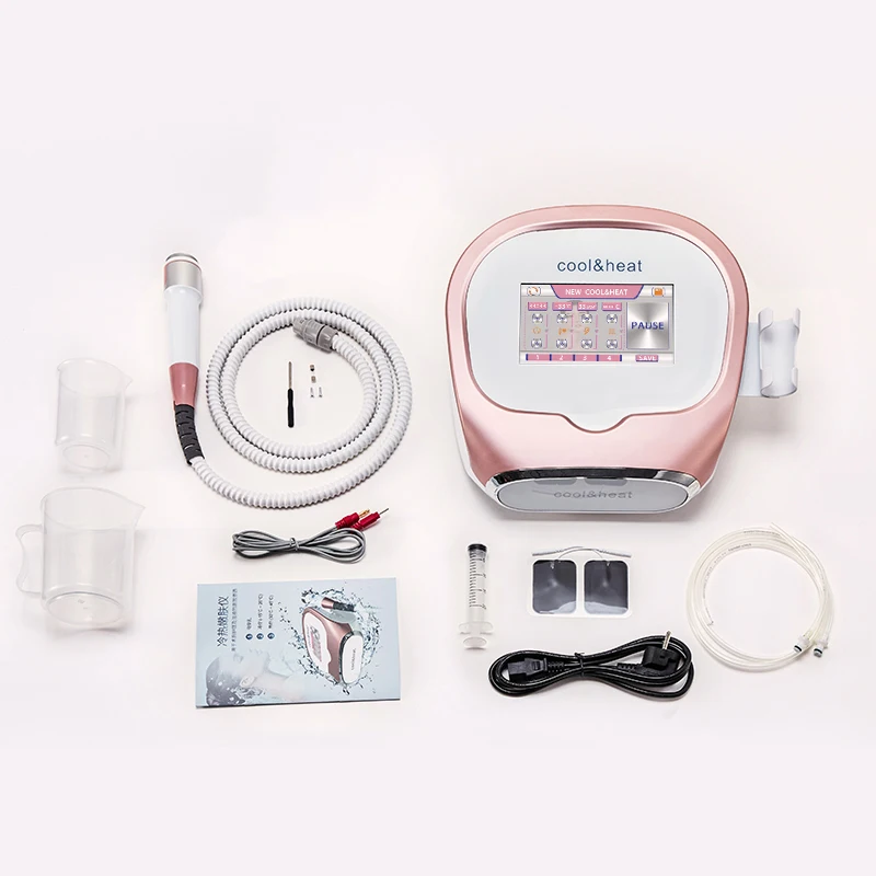 Portable Cool Ice hammer Face Lifting Heat Device Electroporation Cryo Facial Skin D-cool Machine Skin Cooling Freezing Machine