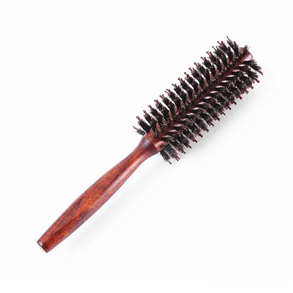 
Factory direct supply of pig bristles with wooden handle inverted hair curling round hair rolling comb machine 