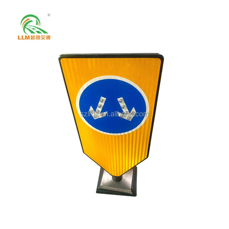 Solar electronic led traffic sign warning led solar powered illuminated road sign board road signage solar flashing street sign