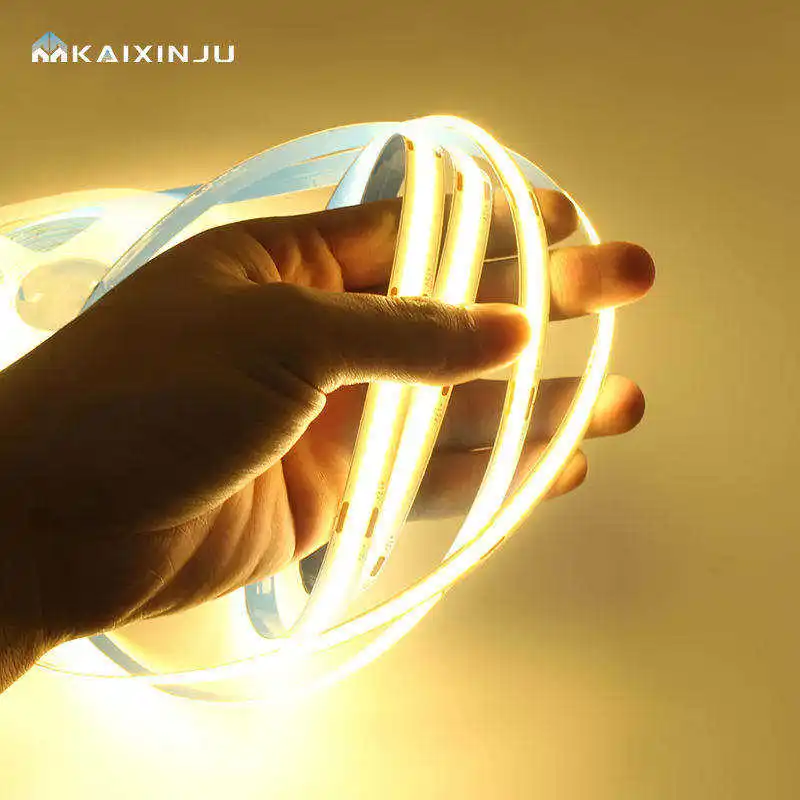 Высокая плотность светодиодной ленты Tira De Luz Led DC12V/24V белый красный зеленый синий точка бесплатно флип чип Cob светодиодные полосы света