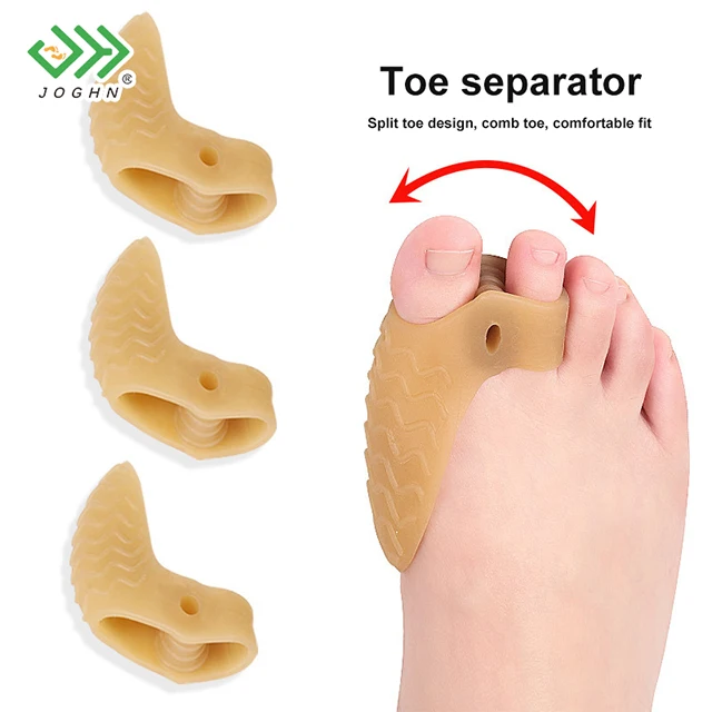 JOGHN Wholesale Nail Splitter Toe Spacer Rings 2 Hole Toe Separator Finger Bunion Protectors Small Toe Separator