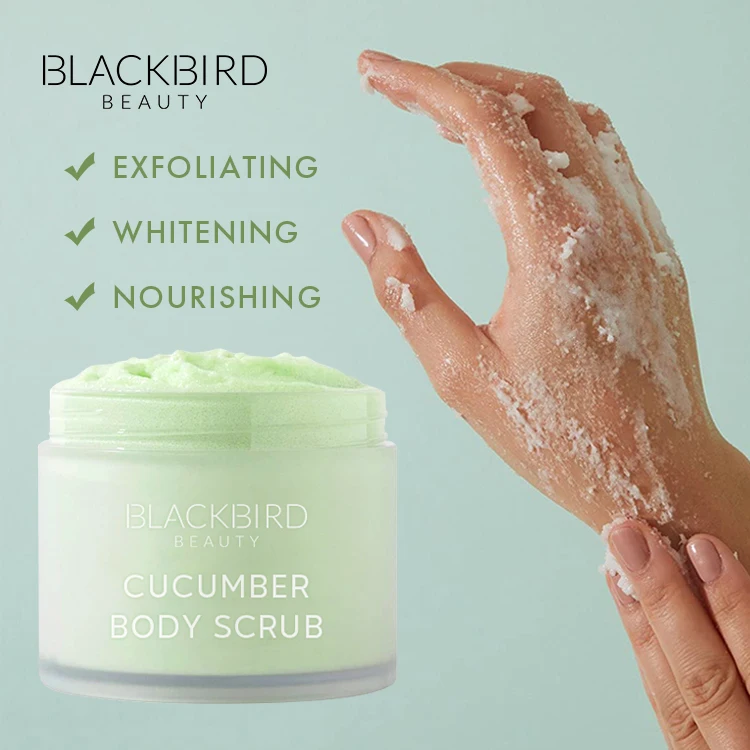 Private Label Customized Package Natural Whitening Body Scrub Exfoliating Face Sugar Scrub Wholesale Cucumber Coffee Body Scrub