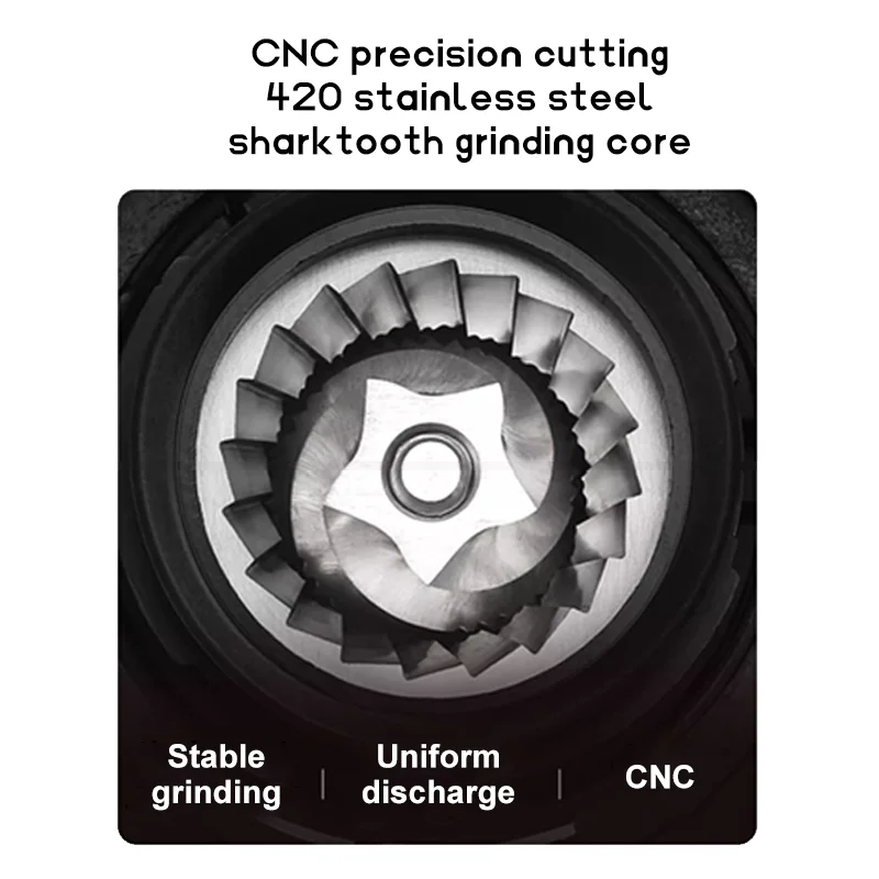 Factory 2024 New Commercial Full Automatic Bean Coffee Machine Hand Punch Italian Mill Bean Grinder with Adjusted Thickness