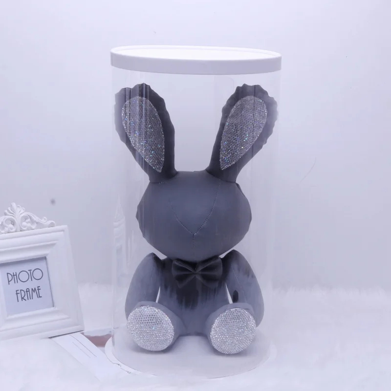 Factory Wholesale Lover Christmas Gift Toy Internet Celebrities Plush Leather Diamond Presbyopia Rabbit Doll