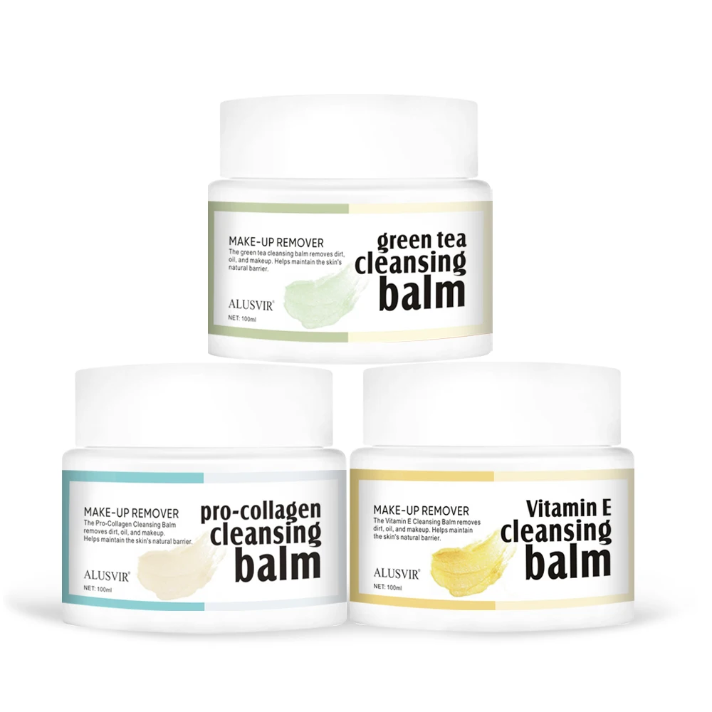 Натуральный органический бальзам для снятия макияжа с зелёного чая от частной марки уход за кожей макияж лица и глаз крем глубокого очищения