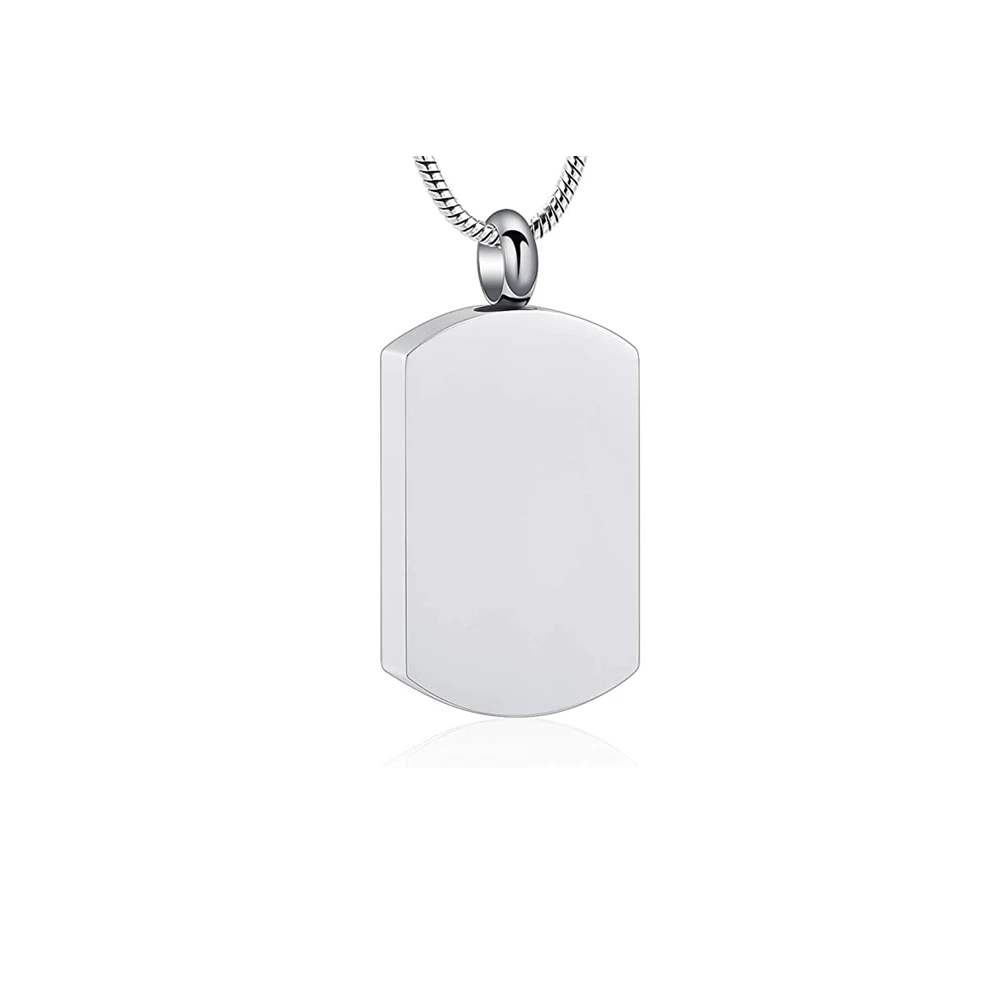 Text Cremation Jewelry Military Memorial Dog Tags Pendant for Humans/Pet