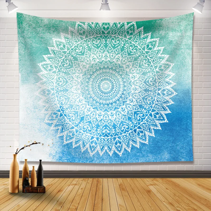 Nordic INS American Home Decor Tapestry Hanging Cloth Background with Bohemian Mandala Christmas Style Made of Polyester