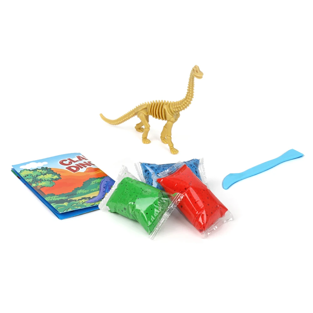 Super light clay dinosaur animal children handmade DIY cartoon students safety color mud space mud set toys